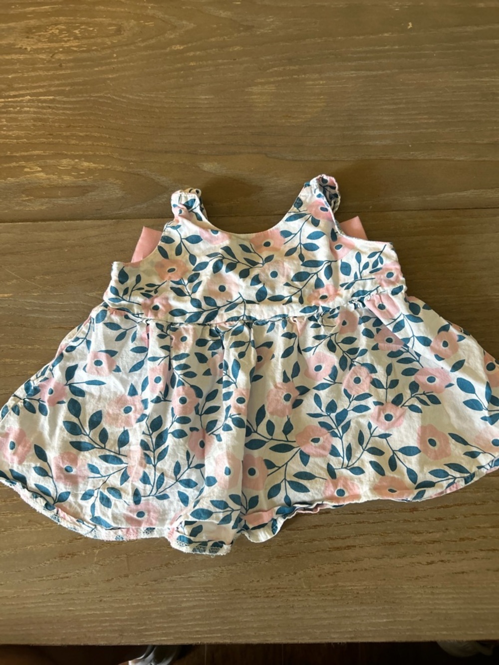 Floral Baby Dress in Pink and Teal